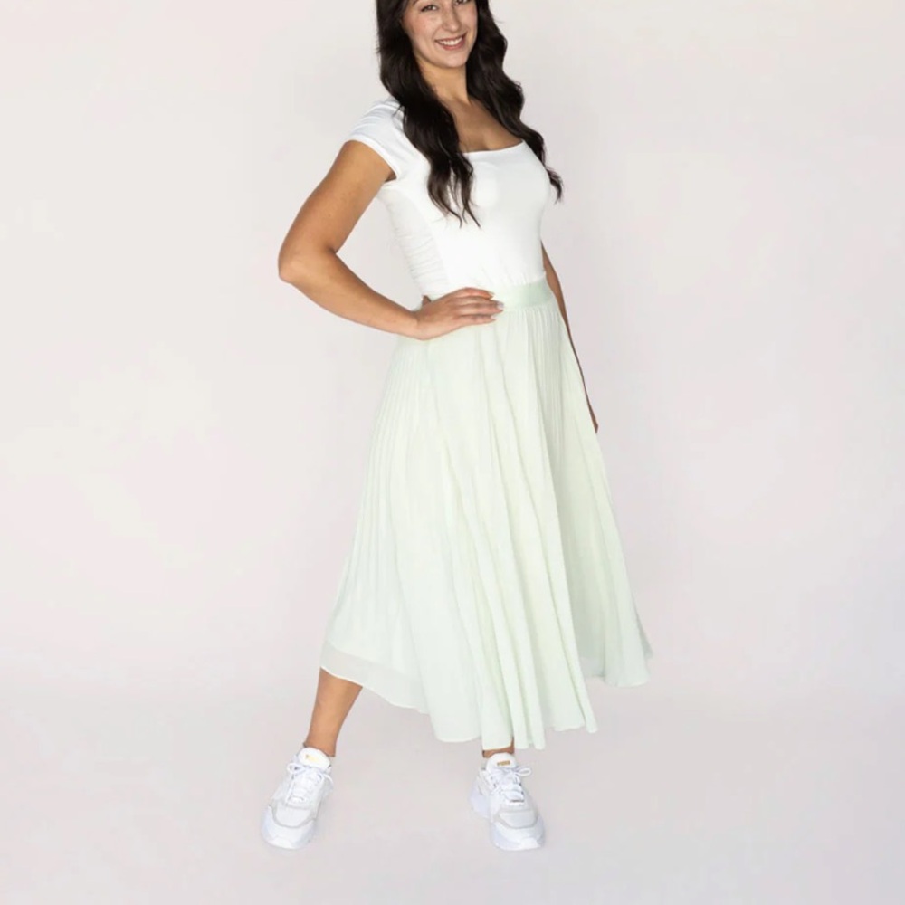 Gentle Fawn x Jillian Harris Light Green Midi Skirt